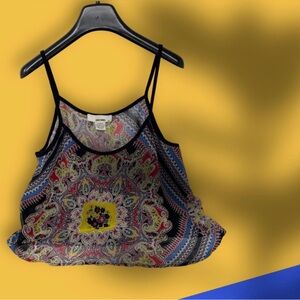 Sans Souci Cropped Floral Print Tank Top